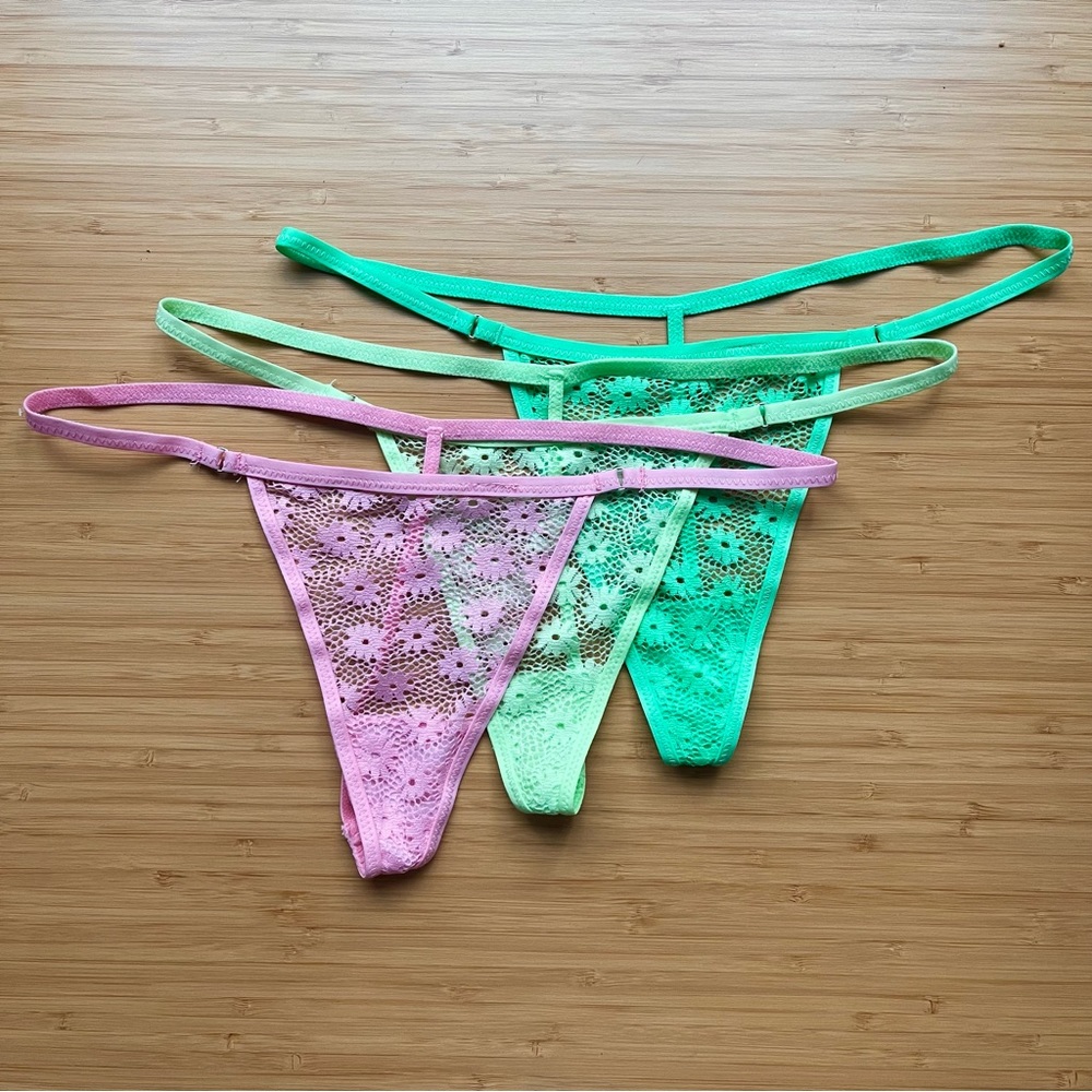 Floral G-String Thong Bundle